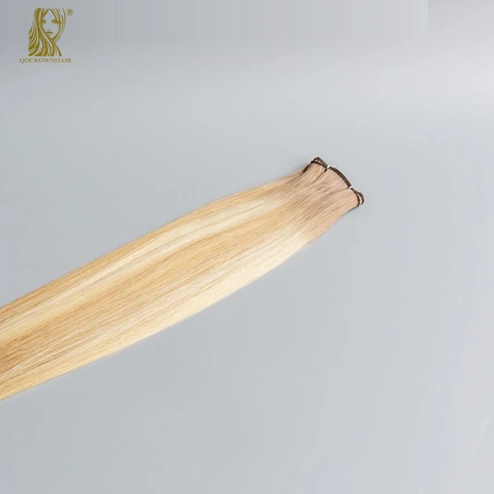 Blonde hair extensions